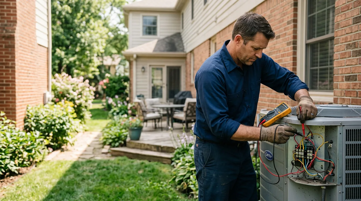 HVAC technician working near Gwynedd Valley, PA